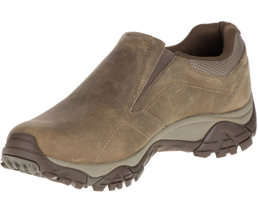 Merrell Slip Ons Męskie Brązowe - Moab Adventure Moc - 617385-ZVK